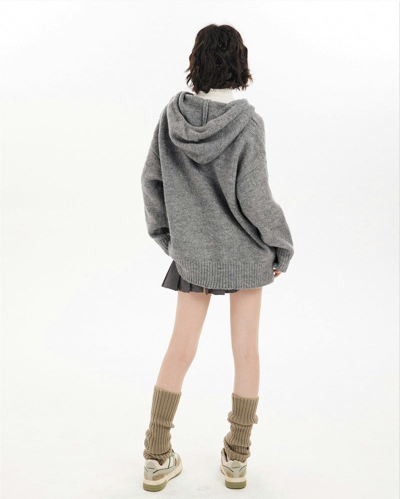 Oversized Star Patch Knit Sweater