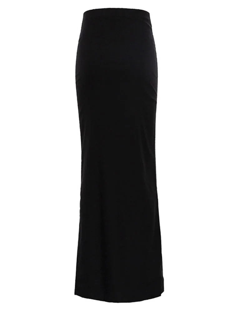 For Black Long Skirts High Waist Slim Seamless Gown Summer New Female Maxi Skirts