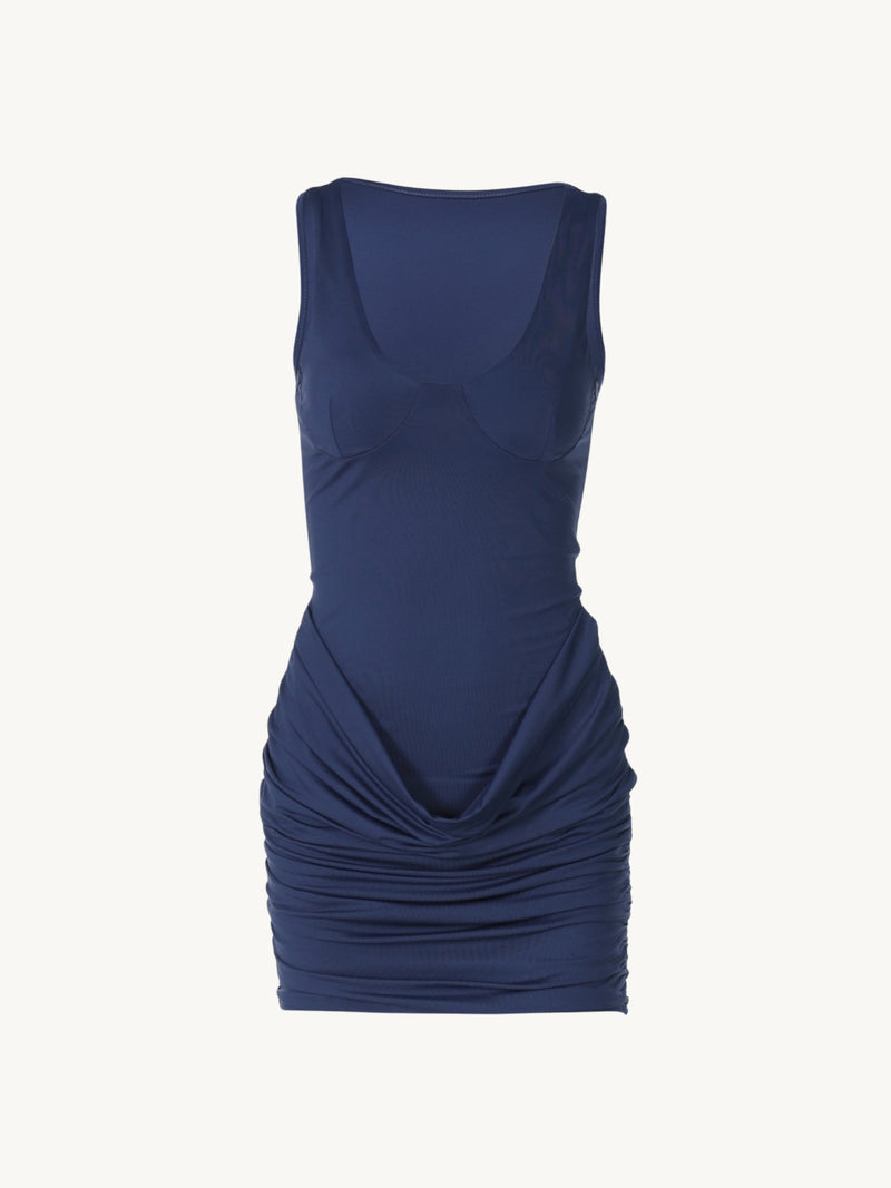 Adelyne Pleated High-waist Mini Dress