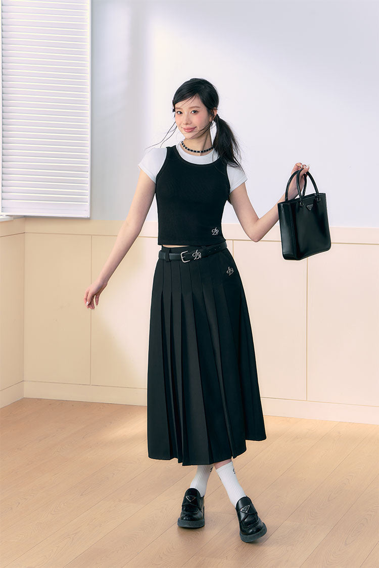 Logo Embroidery Slim Fit T-shirts & Tank Tops