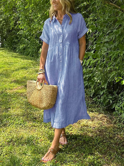 Jovie - Classic Striped Maxi Dress