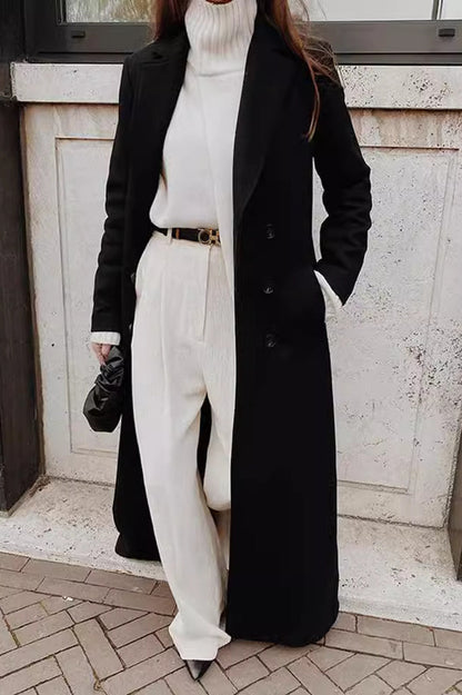 Wool Blend Longline Coat