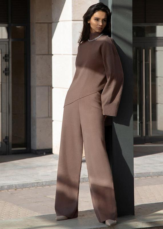 Irregular Hem Knit Two-piece Set