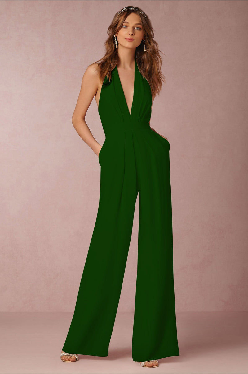 Spring Jumpsuit Sleeveless Halter Jumpsuit
