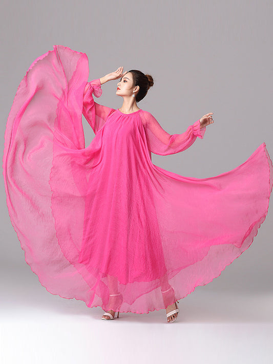 Artistic Retro Loose Color Maxi Dress