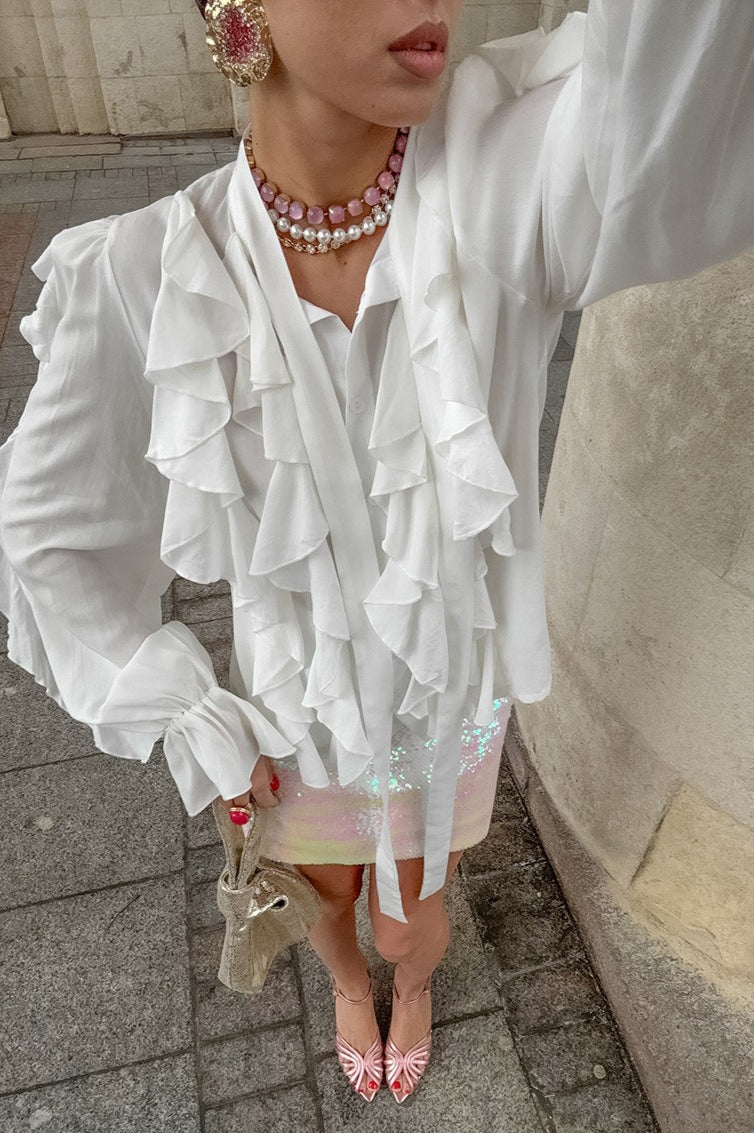 Tencel Loose Long-sleeve Blouse