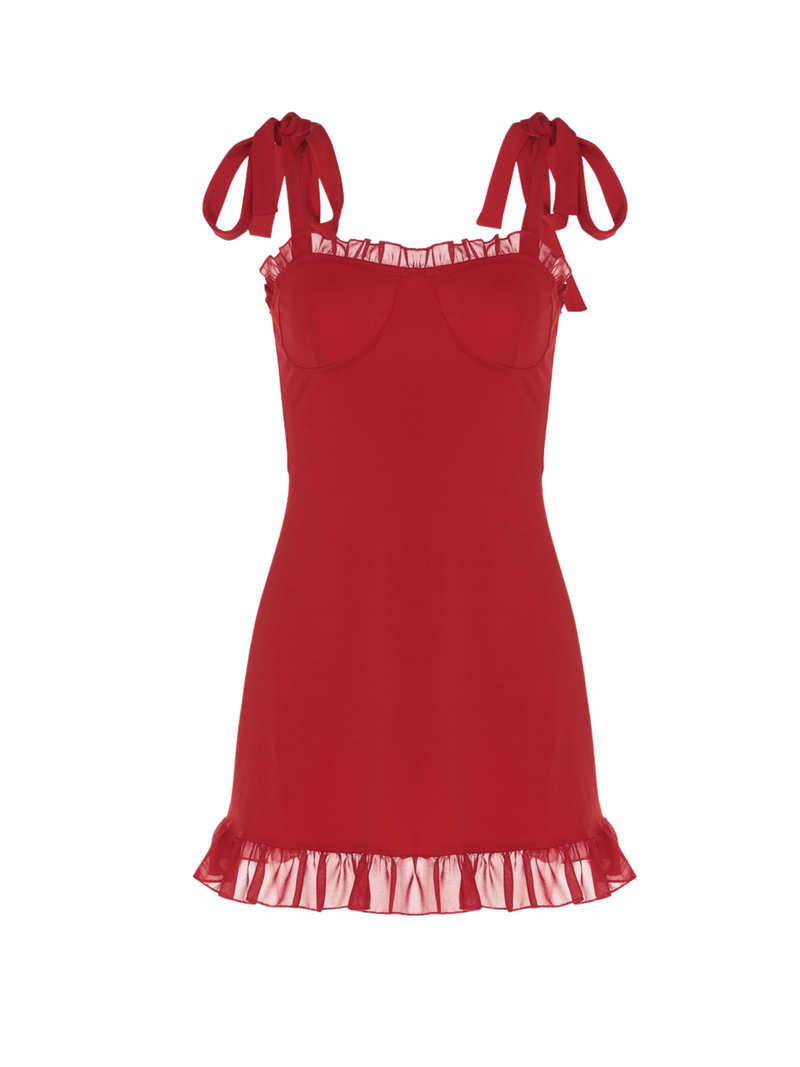 Daniela Bow Detail Mini Dress
