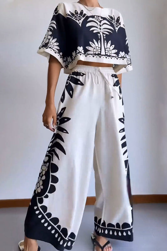 Exotic Holiday Print Two-piece Set