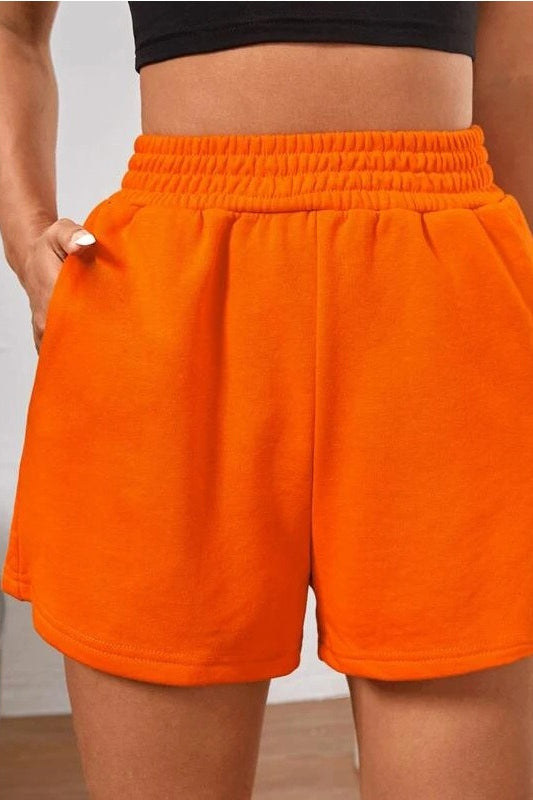 Elastic Waist Wide Leg Shorts