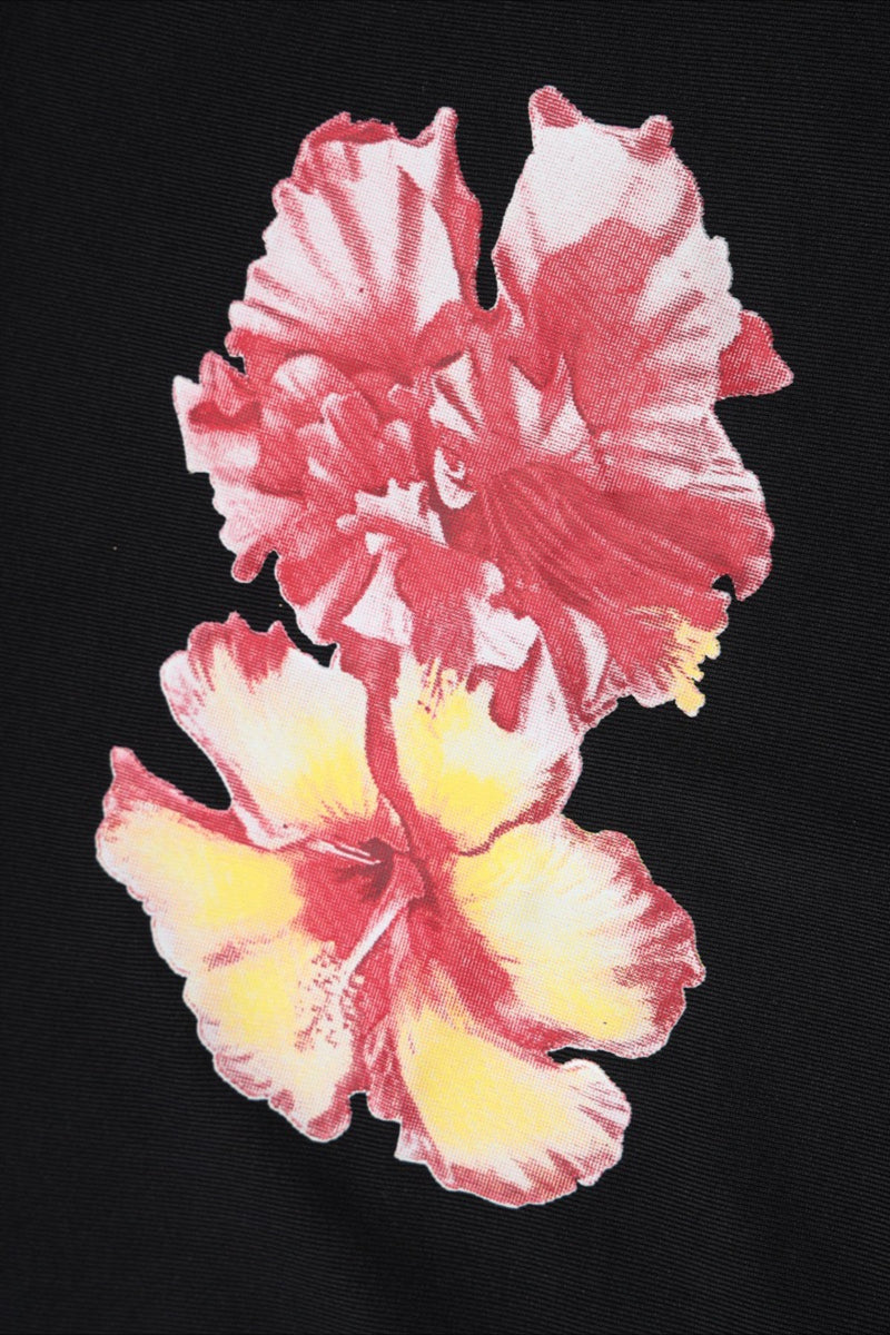 Off Shoulder Print Crop T-shirt