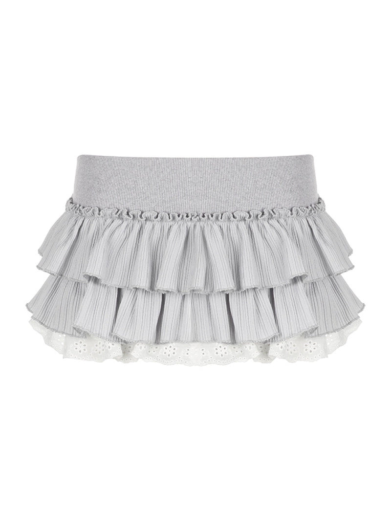 Layna Low Waist Ruffle Mini Skirt