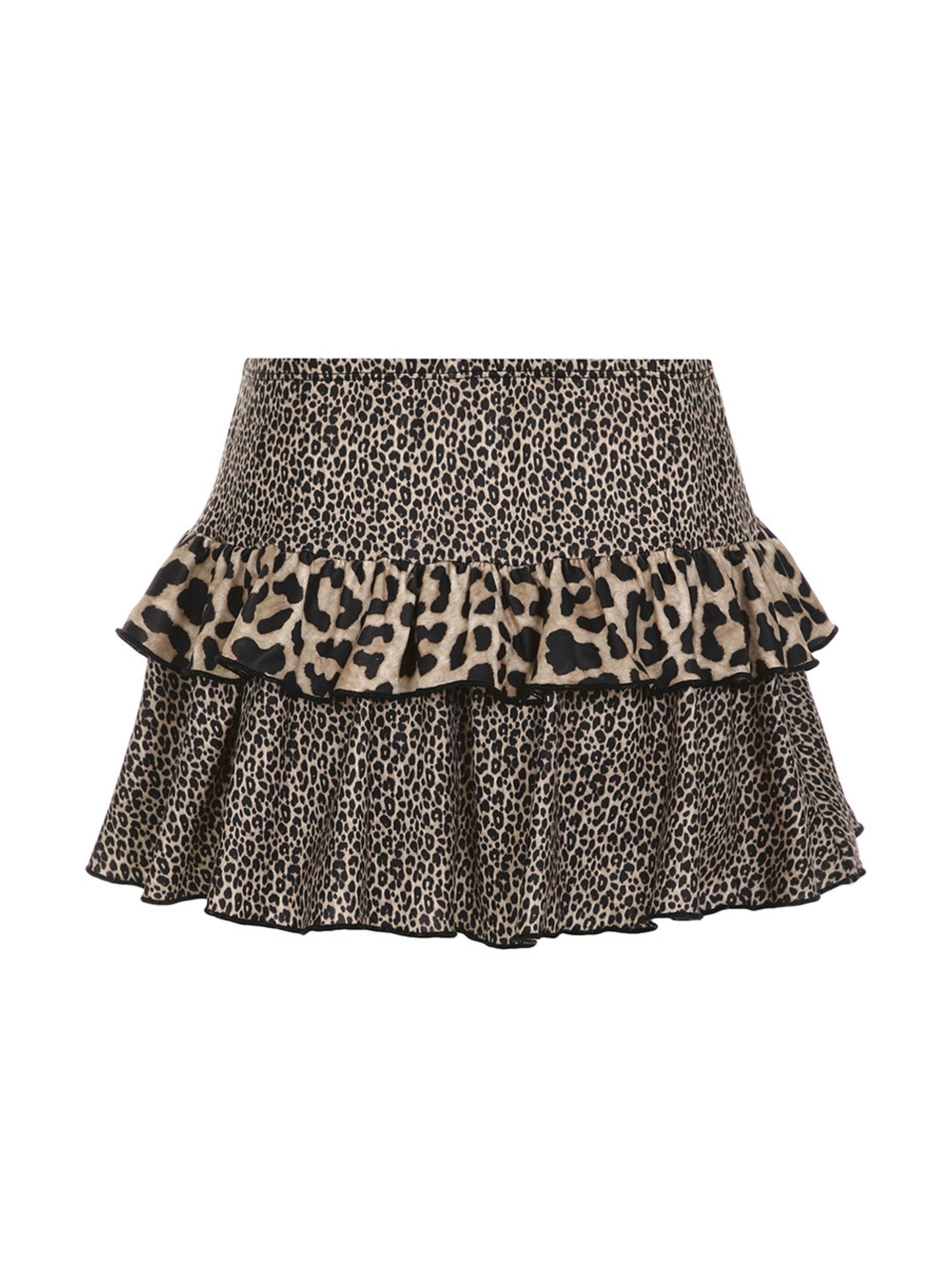 Roxanna Leopard Print Bow A-line Skirt