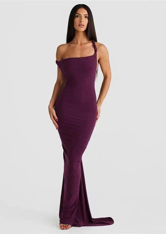 Backless Sling Slim-fit Long Dress