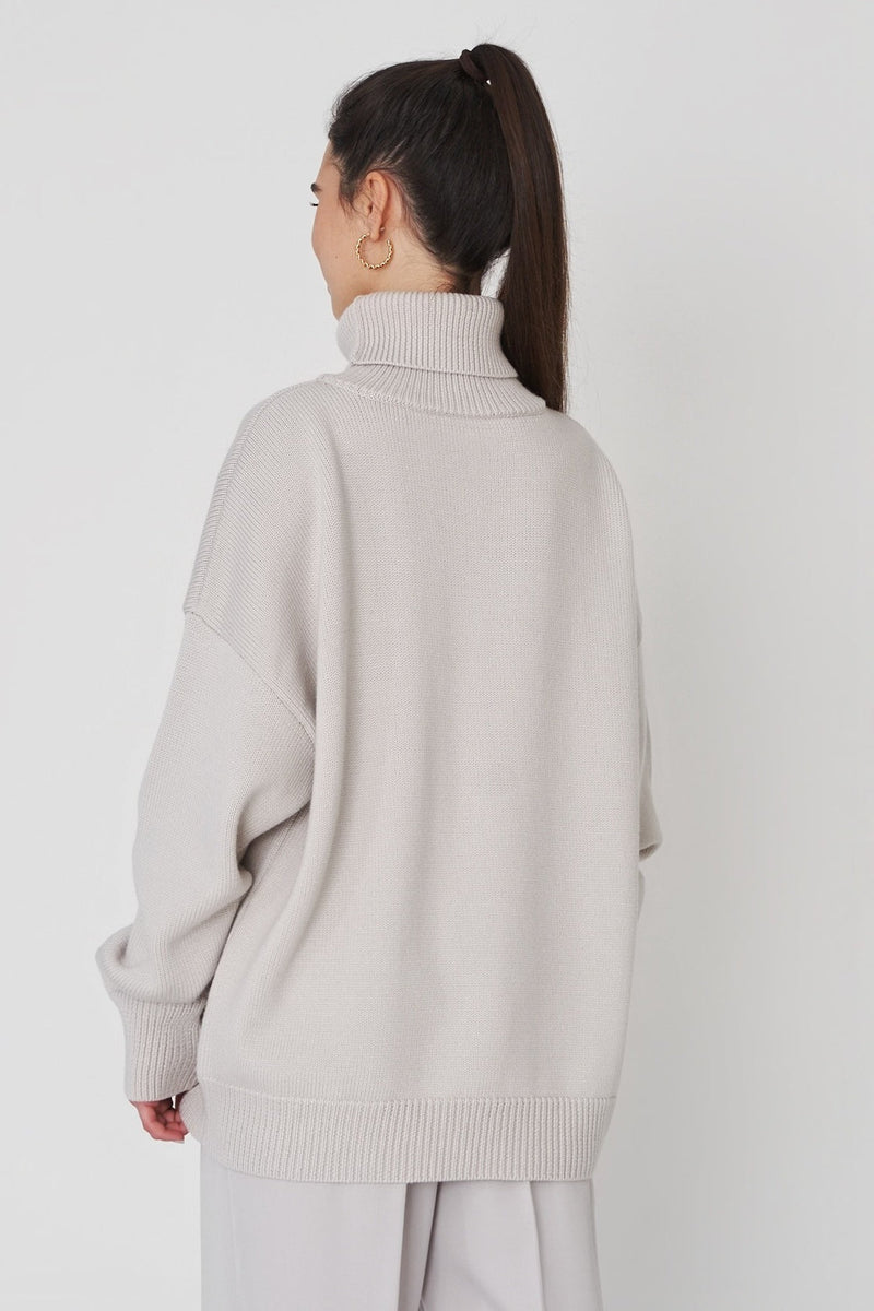 Basic Knit Turtleneck Sweater