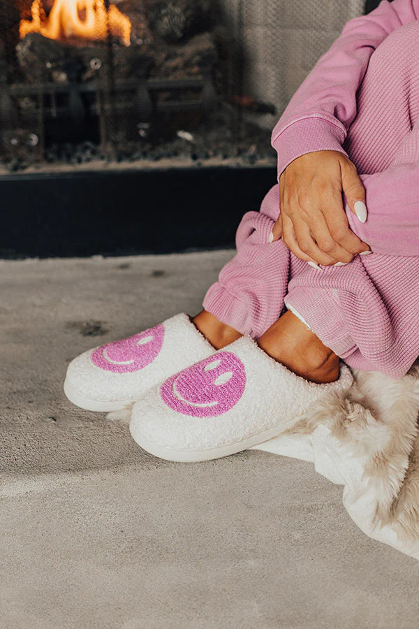 Smiley Plush Slippers