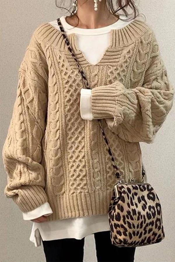 Pattern Knit Sweater