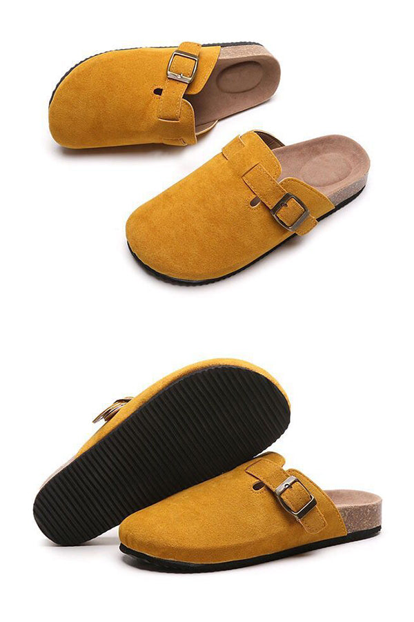 Flat Half Slippers Outer Wear Round Toe Half Slippers