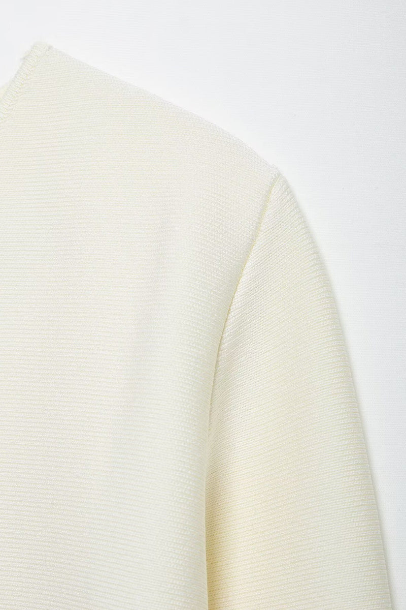 Asymmetrical Button Knit Cardigan
