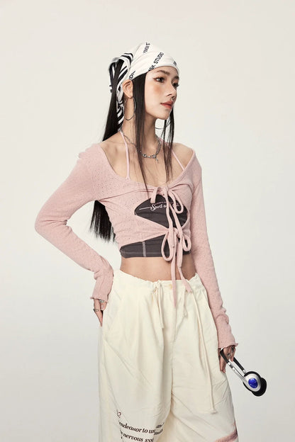 Tie Front Knit Cardigan