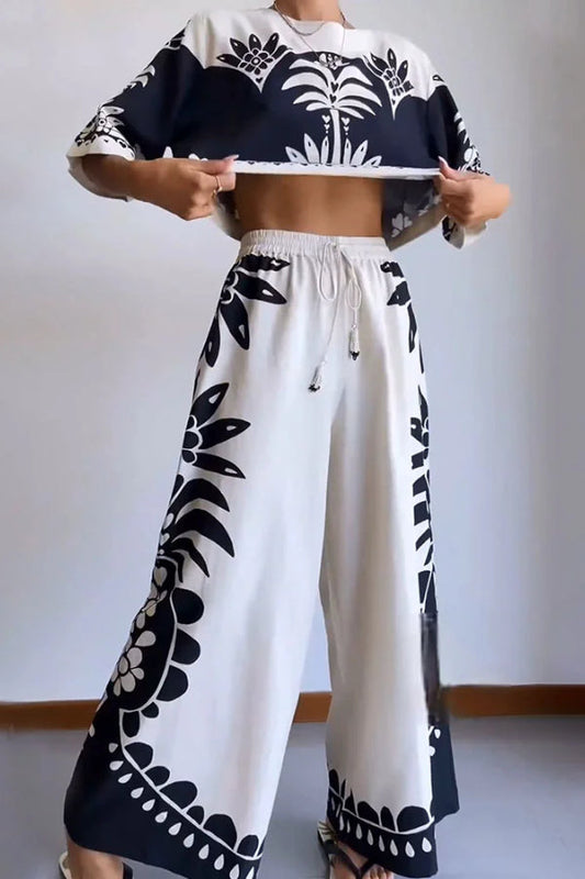 Exotic Holiday Print Two-piece Set