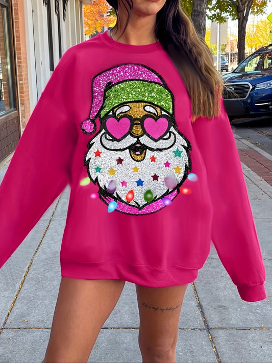 Christmas Santa Claus Print Sweatshirt Jk0210