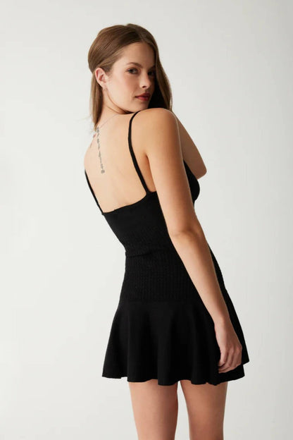 Knit Spaghetti Strap Mini Dress