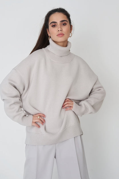 Basic Knit Turtleneck Sweater