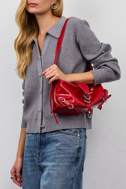 V Neck Button Down Cardigan