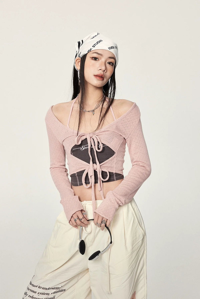 Tie Front Knit Cardigan