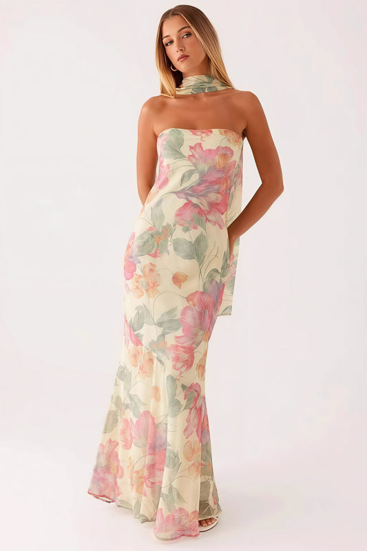 Tie Fishtail Vacation Maxi Dress