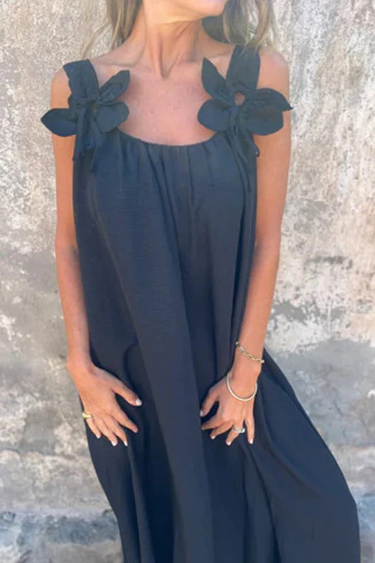 Embellished Sleeveless Loose Maxi Dress
