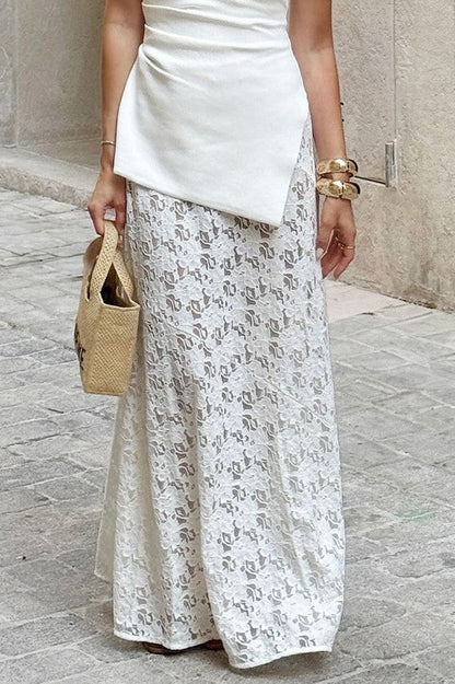 Lace A-line Long Skirt