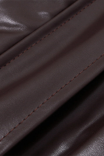 Glossy Finish Moto Pu Coat
