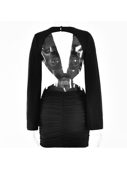 Rose Glamorous Cutout Mini Dress