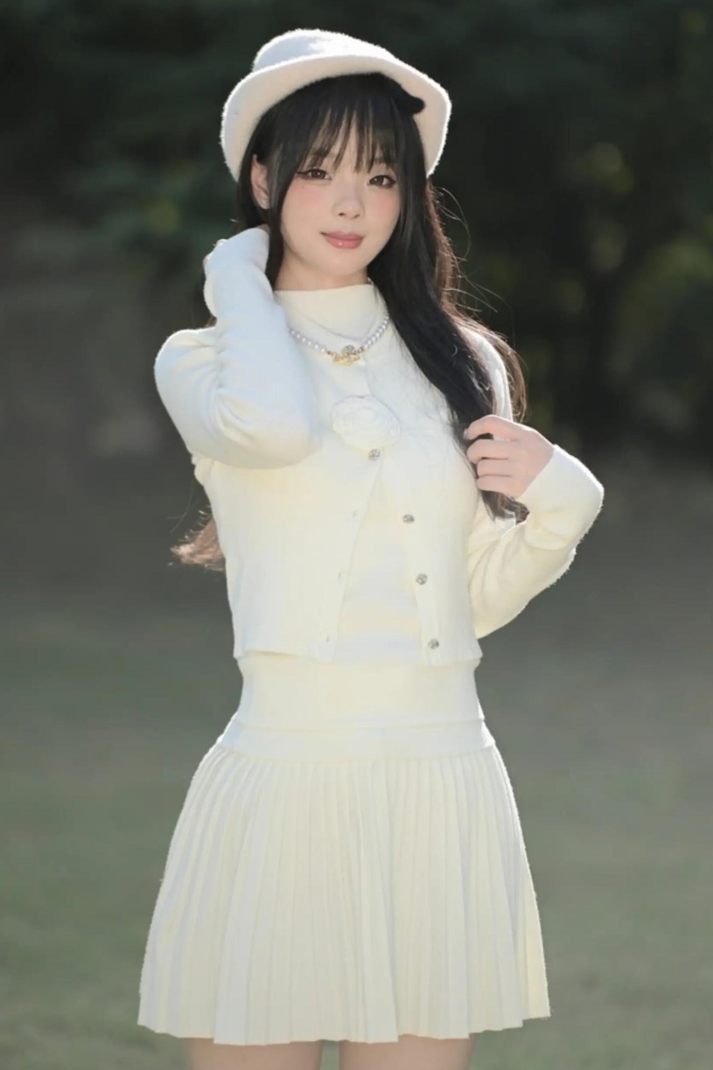 French Knitted Three-piece Set