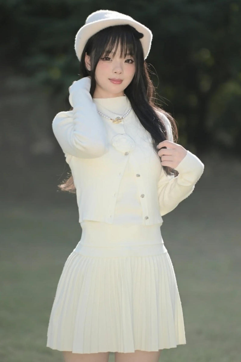 French Knitted Three-piece Set