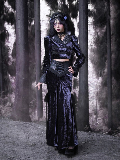 Velvet Corset Maxi Skirt