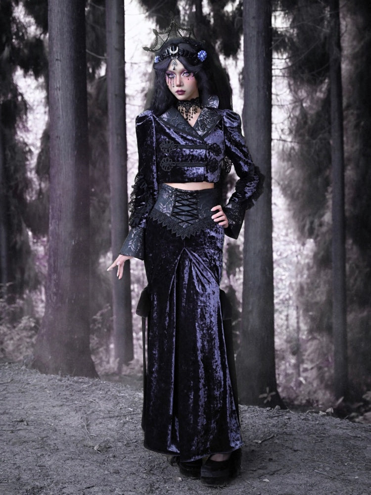 Velvet Corset Maxi Skirt