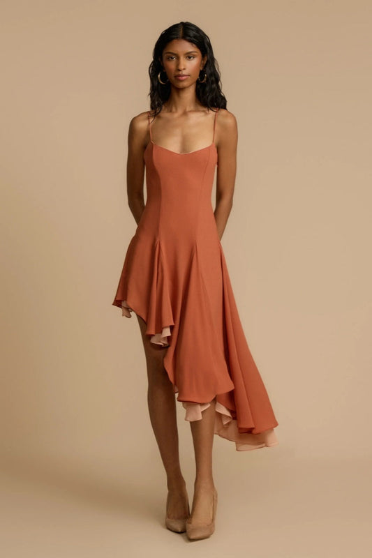 Dana Peach Mini Dress