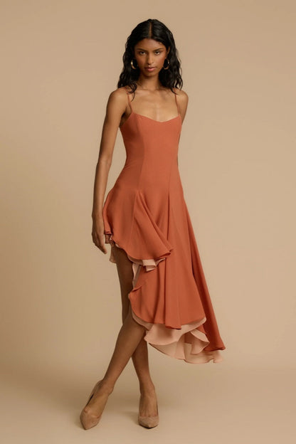 Dana Peach Mini Dress