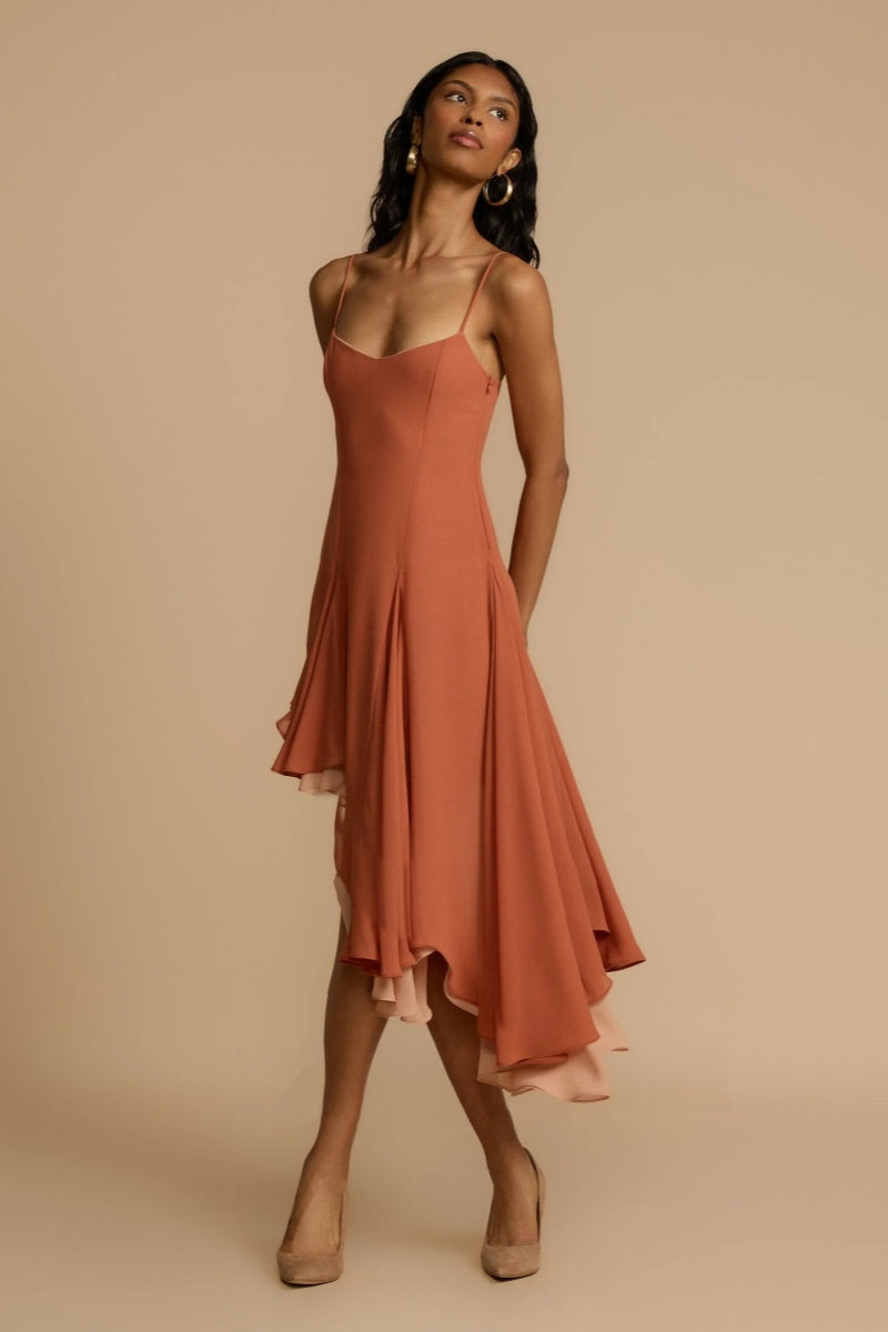 Dana Peach Mini Dress