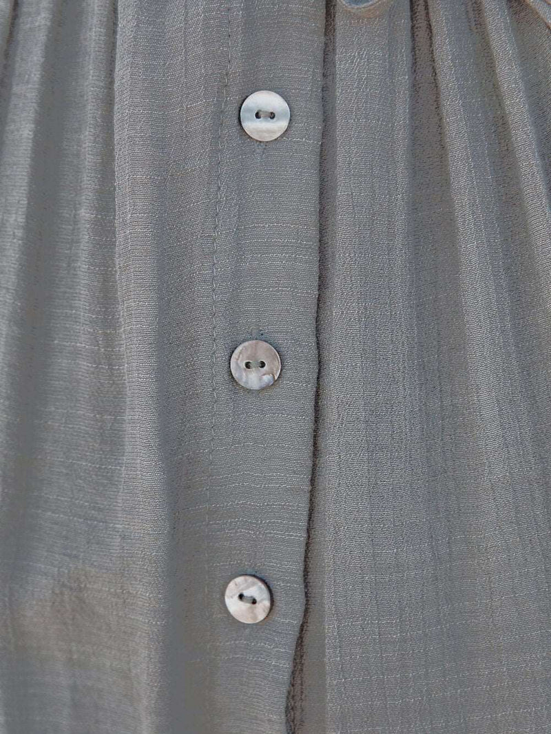 Button Cotton Linen Perfect Beach Maxi Dress