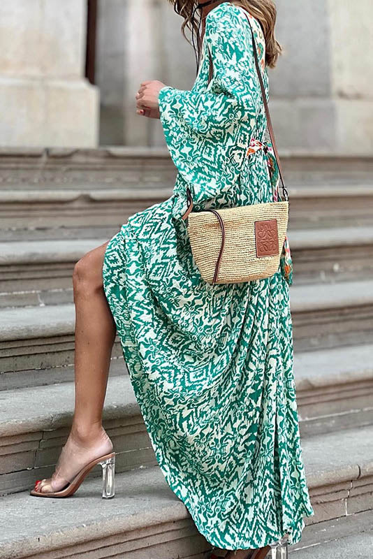Summer V-neck Midi Dress