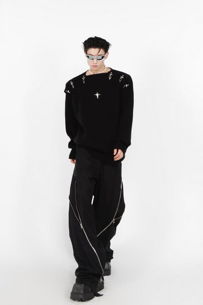 Logo Sweater With Knit Design
