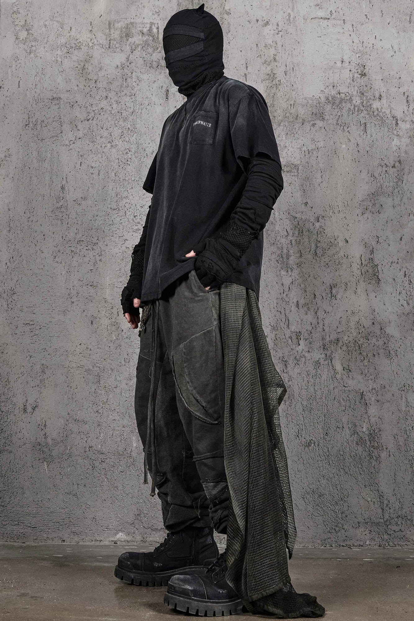 Underwater Black Techwear Pocket T-shirt