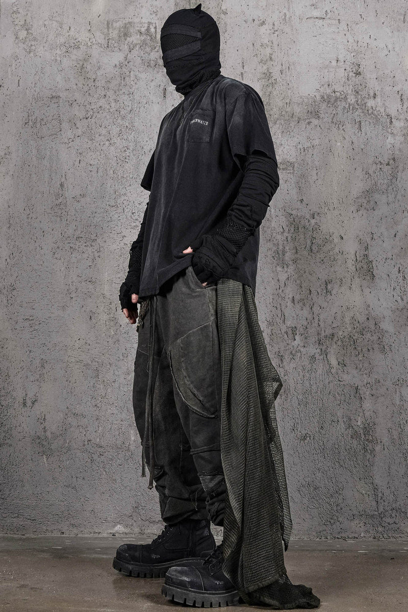 Underwater Black Techwear Pocket T-shirt