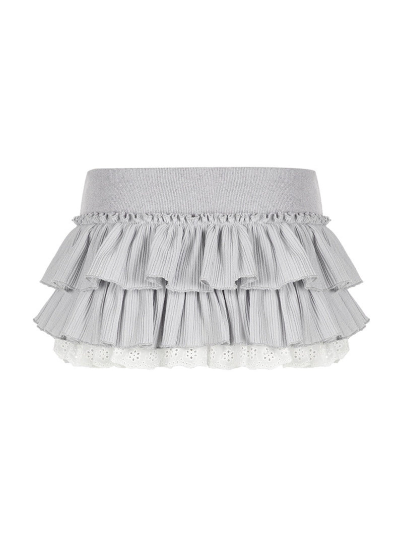 Layna Low Waist Ruffle Mini Skirt