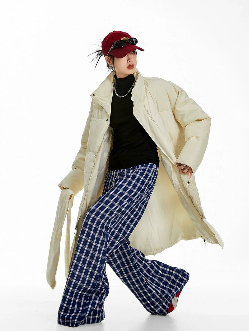 Oversized Puffer Winter Coat With Scarf