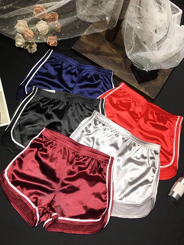 New Shorts Summer Silk Slim Beach White Egde Shorts Hot