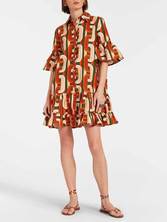 Sassy Dropped Waist Mini Dress